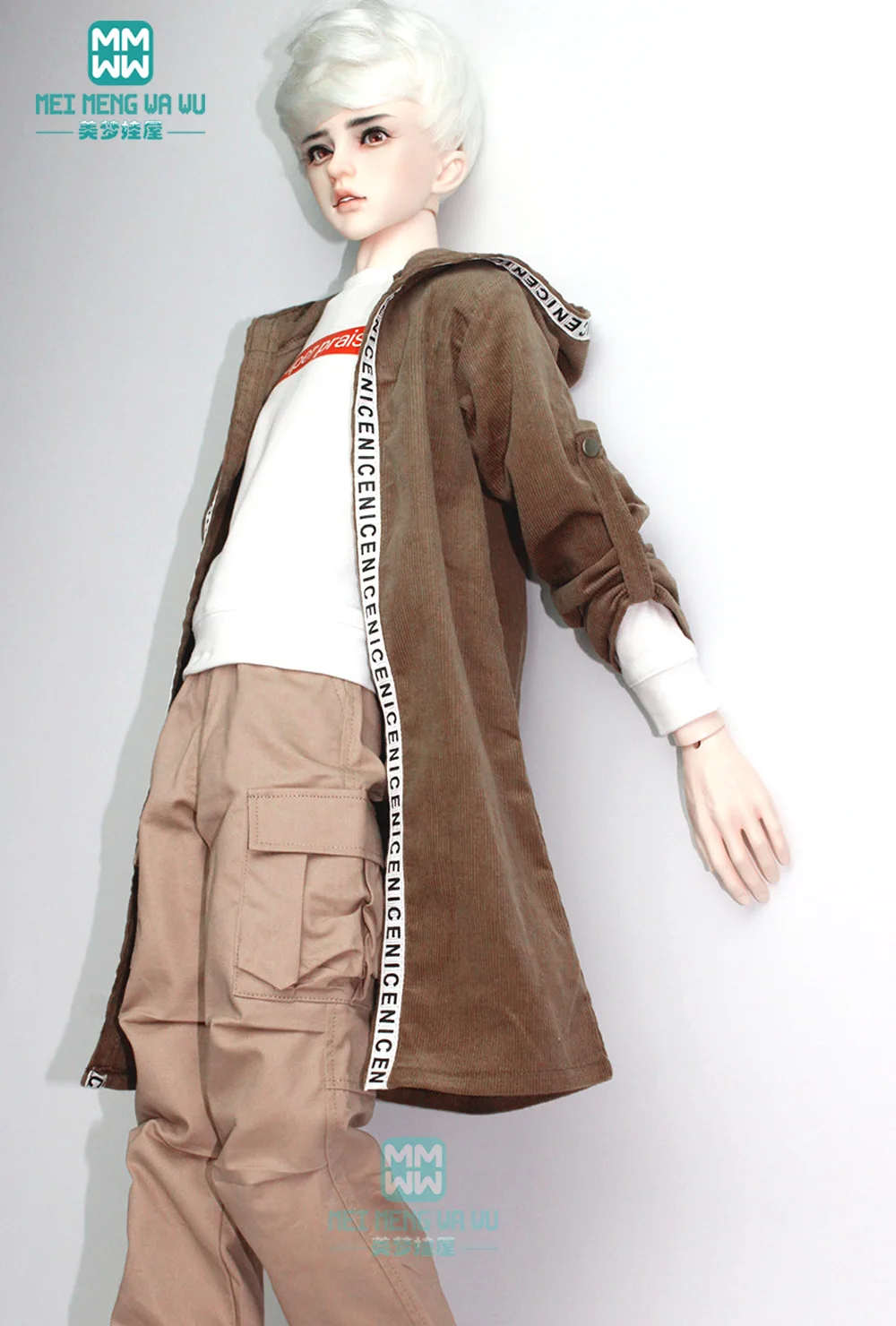 BJD аксессуары кукольная одежда для 70 см BJD кукла Модная белая толстовка с надписью