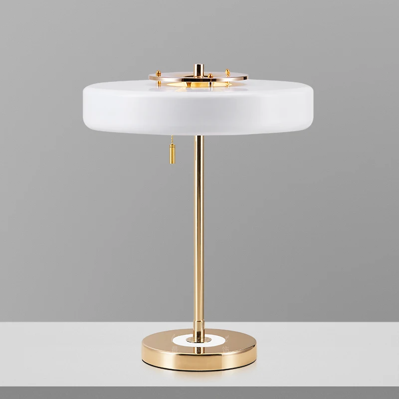 Nordic modern retro industrial decor desk lamp for bedside office caffe table iron creative metal round study tabel light | Лампы и