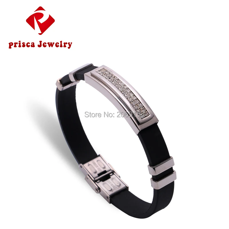 Золотой Мужской стальной браслет из нержавеющей стали очаровательные ювелирные