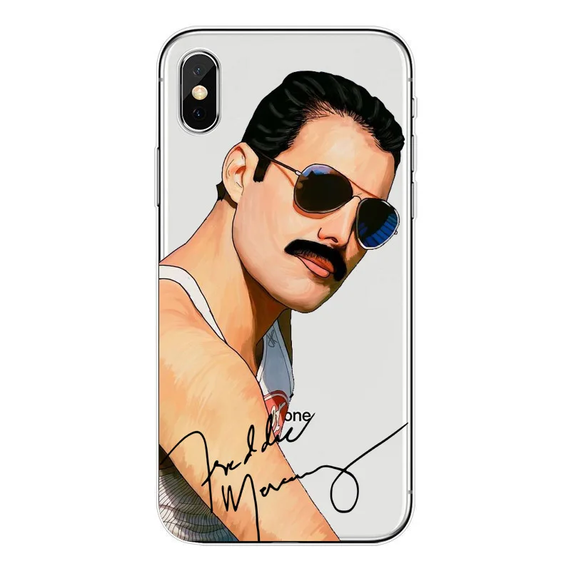 Чехол для Фредди Меркьюри, мягкая задняя крышка из ТПУ для iphone XS MAX 6 6S 7 8 Plus X XR 5s SE, чехол для телефона, чехол для королевы - Цвет: TPU