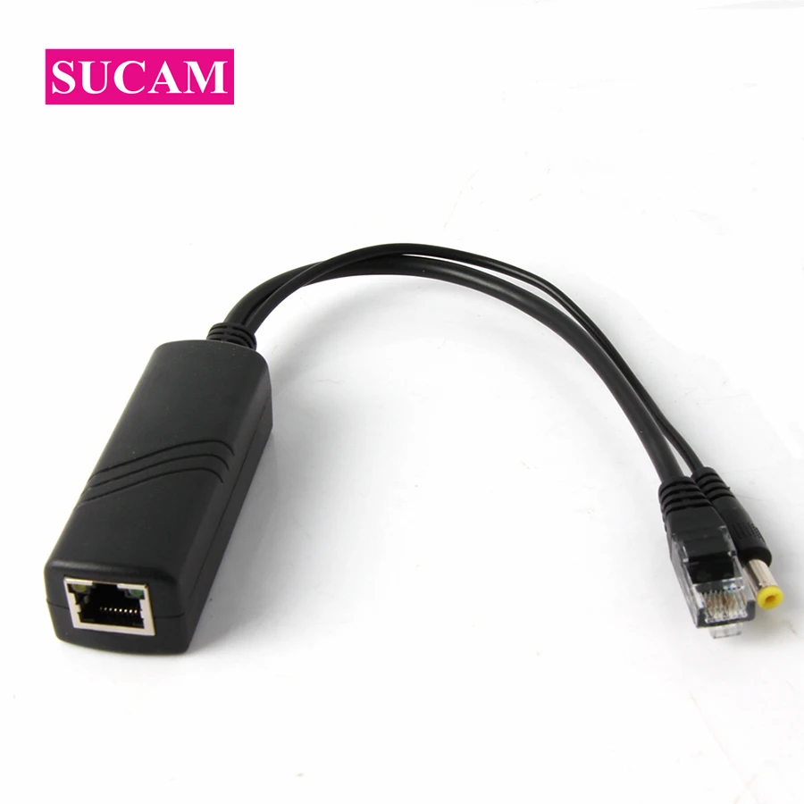 SUCAM 2 штуки Стандартный Мощность Over Ethernet POE сплитер 10/100 Мбит/с IEEE802.3af DC 12V Выход для