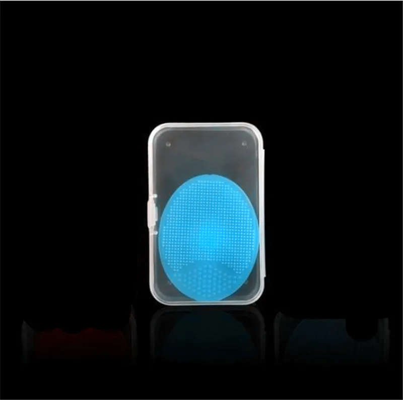 Blue with box Щетки-шампуни, расческа для волос, 1 шт., силиконовый массажер, расческа для кожи головы, душа, щетка для тела, здоровая щетка для ванны, мягкая щетка для волос для младенцев - Цвет: Blue with box