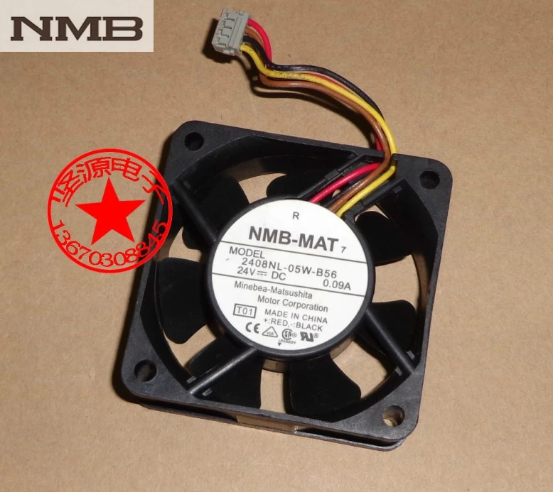 Оригинальный 4 линейный приводной вентилятор для NMB 2408NL 05W B56 6020 6 см 24 В 0 09a|drive fan|6cm