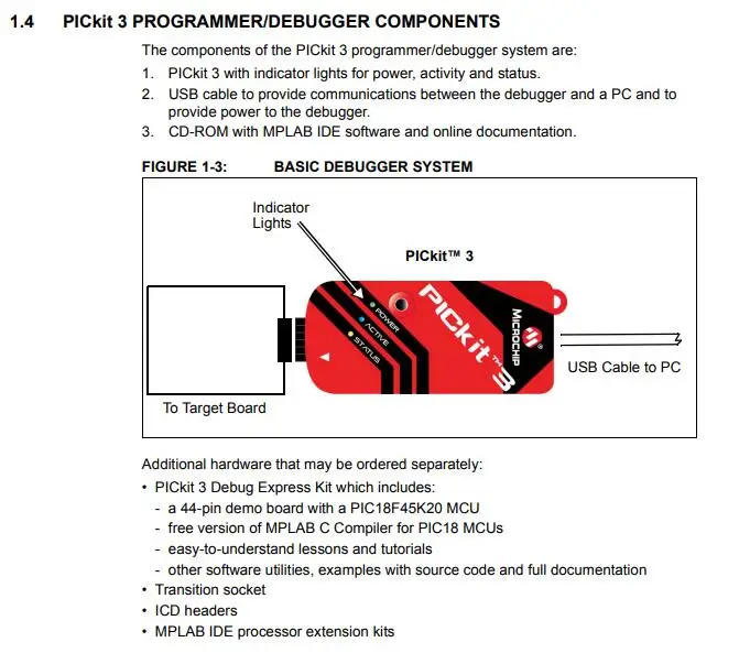 1 шт. x PG164130 аппаратные отладчики PICkit 3 в цепи отладчик не клон