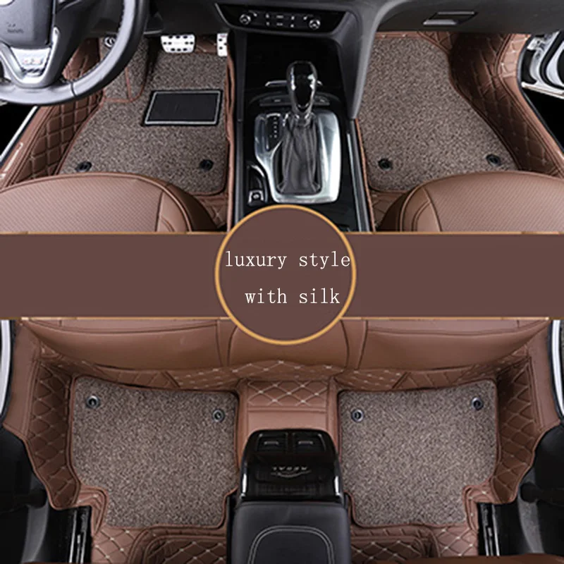 brown 2 Lsrtw2017 волокно кожа шелк салона коврик для ног Buick Regal Opel Insignia - Название цвета: brown 2