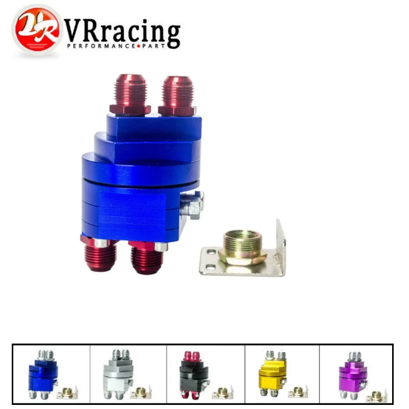 VR - ALUMINUM OIL FILTER RELOCATION MALE FITTING ADAPTER KIT 3/4X16 AND 20X1.5 OIL SANDIWCH ADAPTER PLATE  BLACK VR6724