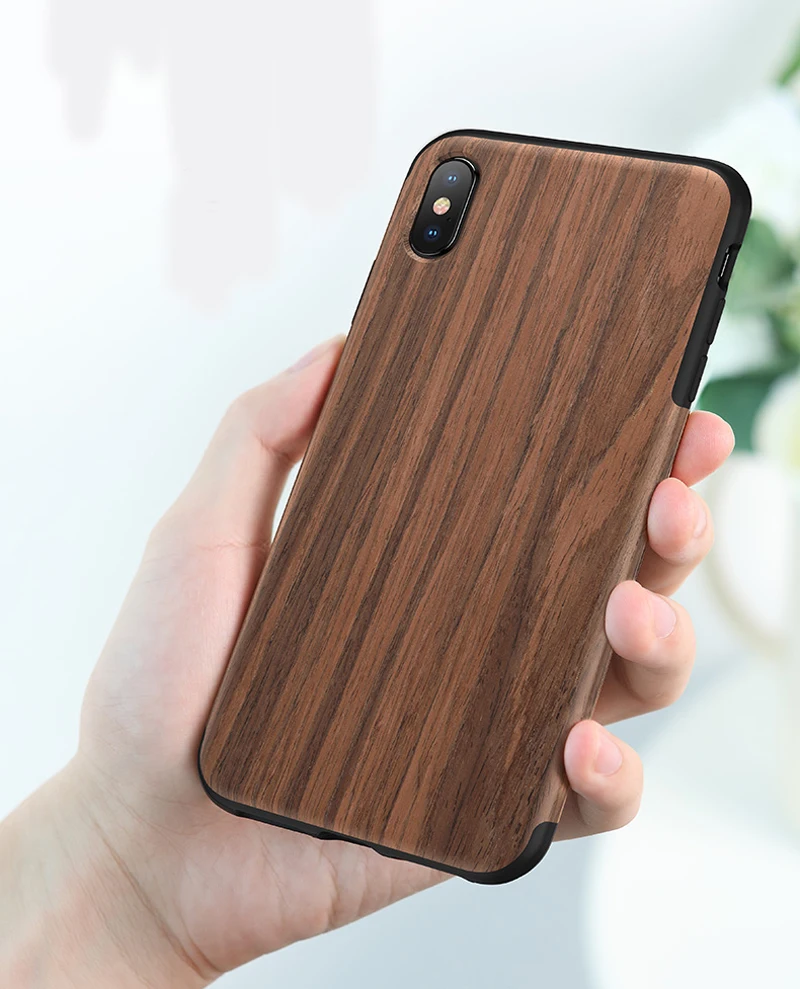 Чехол Rock для iPhone XS Max чехол под дерево+ ТПУ защитный чехол на заднюю панель для iPhone XR чехол Прямая поставка