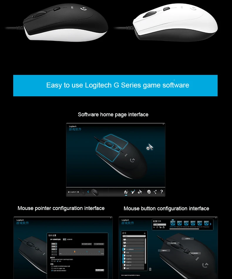 Проводная игровая мышь logitech G90 250-2500 dpi для ноутбука, ПК, геймера, Delta Zero, компьютерная мышь, мыши
