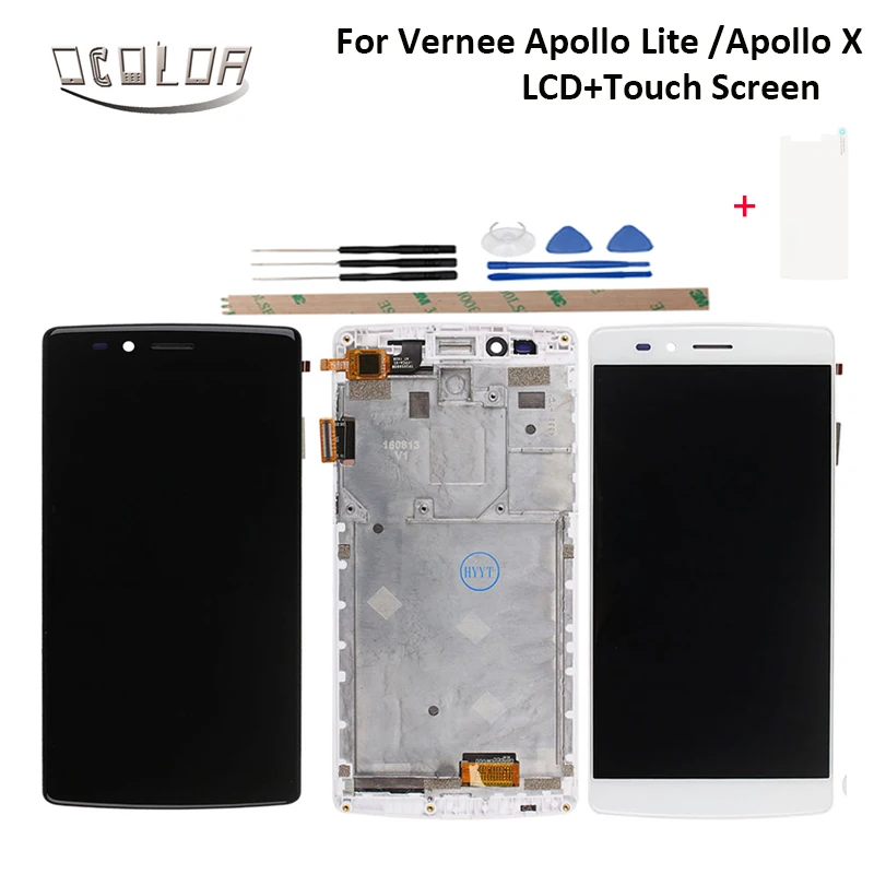 Ocolor версии 6 0 для Vernee Apollo Lite ЖК и сенсорный экран + рамка сборки смартфон X