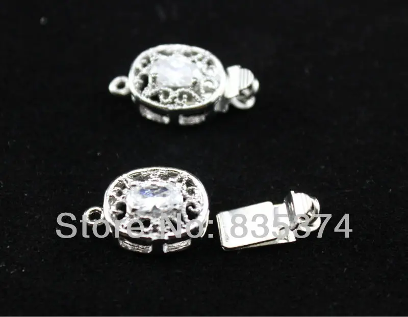Free shipping!!!Brass Box Clasp High quality Imitation Rhodium plated single-strand nickel lead &amp cadmium free 10x17mm | Украшения и