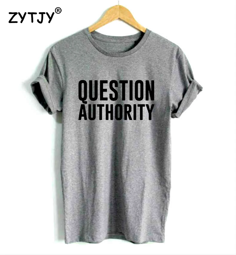 Женская футболка с надписью авторитет Повседневная хлопковая хипстерская