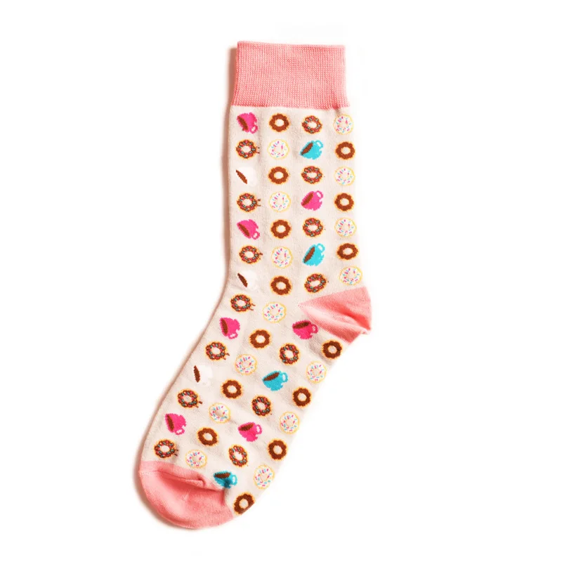 Happy Socks десертная еда серия женские носки хлопок скейтборд хип хоп Уличная команда Harajuku Искусство Мода короткие носки с принтом