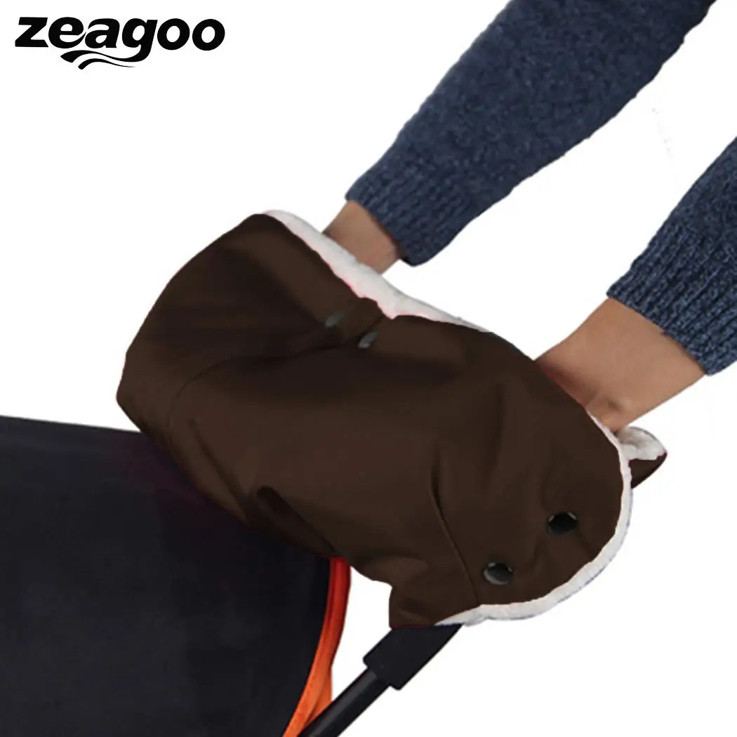 Zeagoo толстые коляски Утепленные перчатки для зимние водонепроницаемые ручной