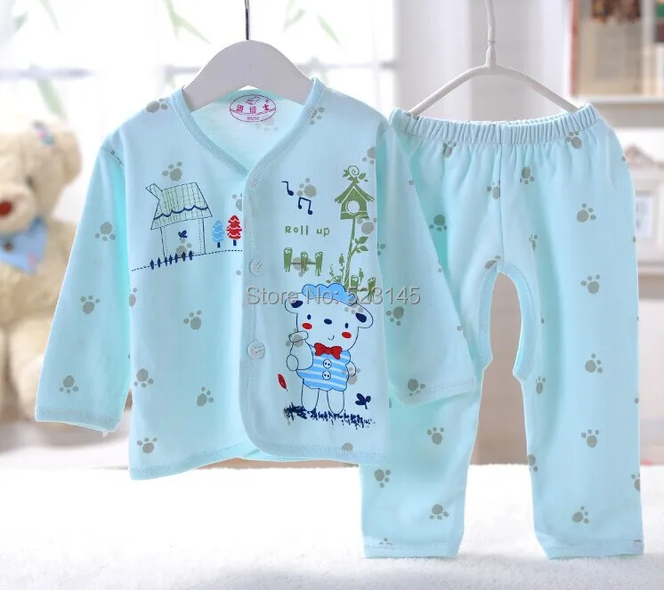 hot selling In stock 2pcs set baby boy girl kids sleepwear toddler cartoon pajama Children100% cotton long sleeve pajamas suits | Детская