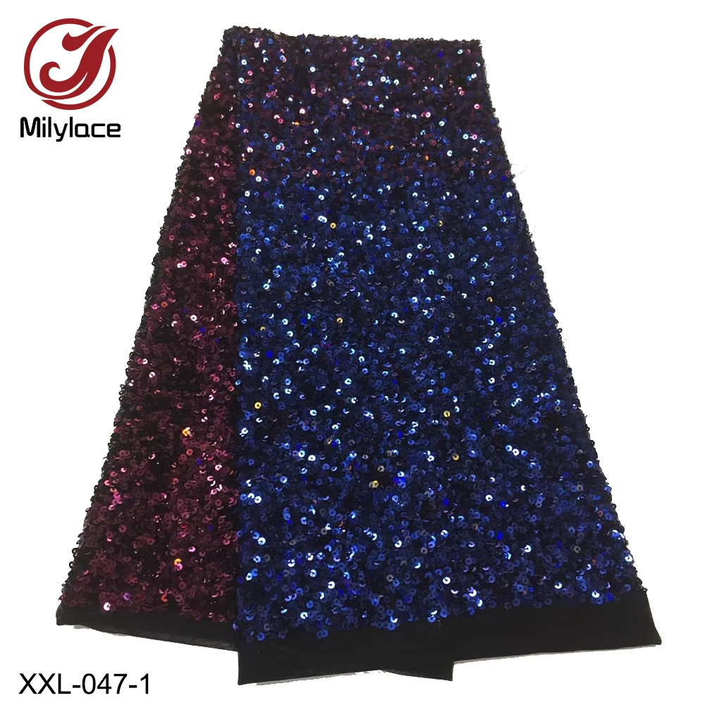 

Красивое Африканское Тюлевое кружево с пайетками ткань французские шнурки ткани нигерийское Свадебное кружево для платья XXL-047