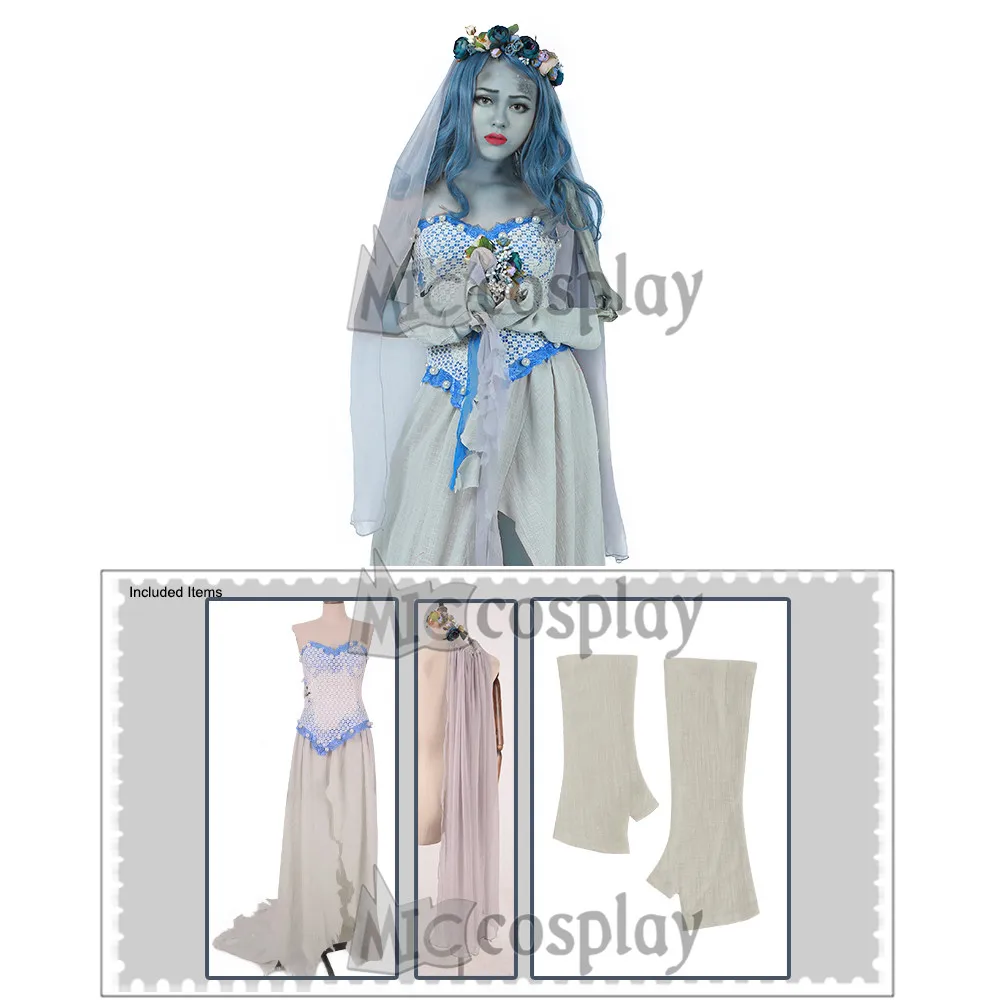 

Ghost Bride Skeleton Cosplay Dress Halloween Costume