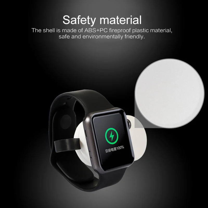 Беспроводной портативный зарядное устройство для Apple I Watch Series Watch зарядный кабель 2 мм Беспроводное зарядное устройство для I Watch 1 2 3 4 док-адаптер