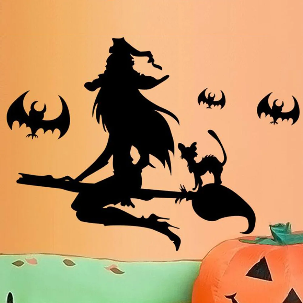 Стикеры ведьма Форма Гостиная призрак дома настенные наклейки для вечеринки s с