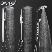 gappo bathroom shower faucet system single handle valve brass mainbody stainless steel bar head wall mount para bathroom robinet