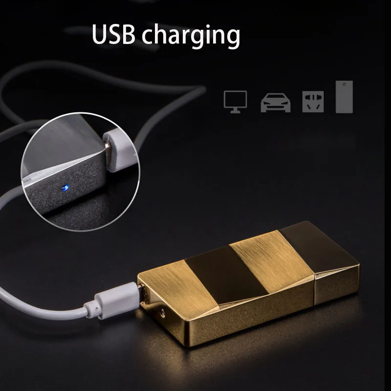USB зарядка двойная дуга встряхивание к зажиганию Зажигалка перезаряжаемая