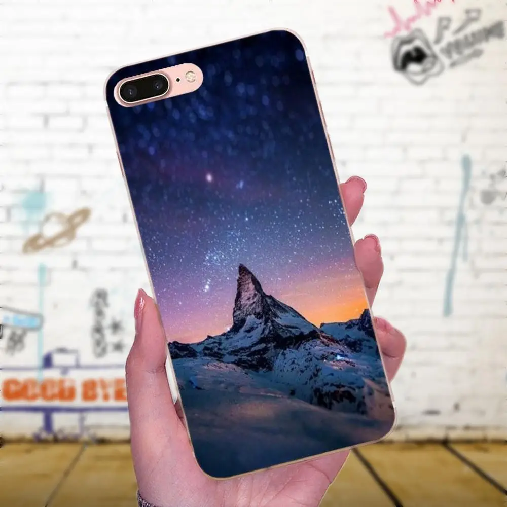 Diy рисунок ТПУ Зимний снег горный сцена для Galaxy A3 A5 A7 On5 On7 2015 2016 2017 Grand Alpha G850 Core2 Prime S2
