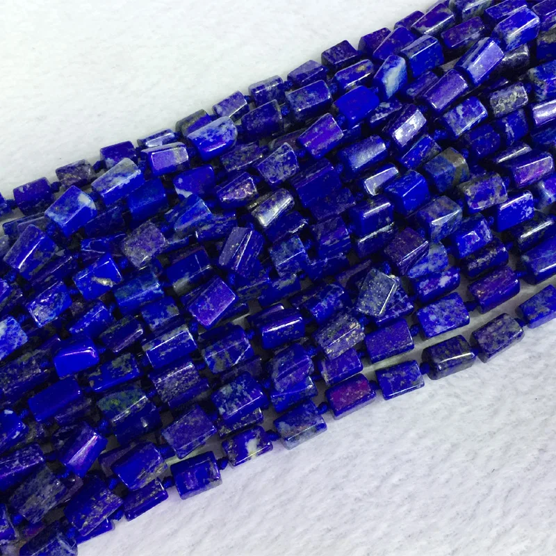 Натуральные темно синие Lapis Lazuli шарики свободной формы гладкие 6 8 мм 05383|beads beads|beads