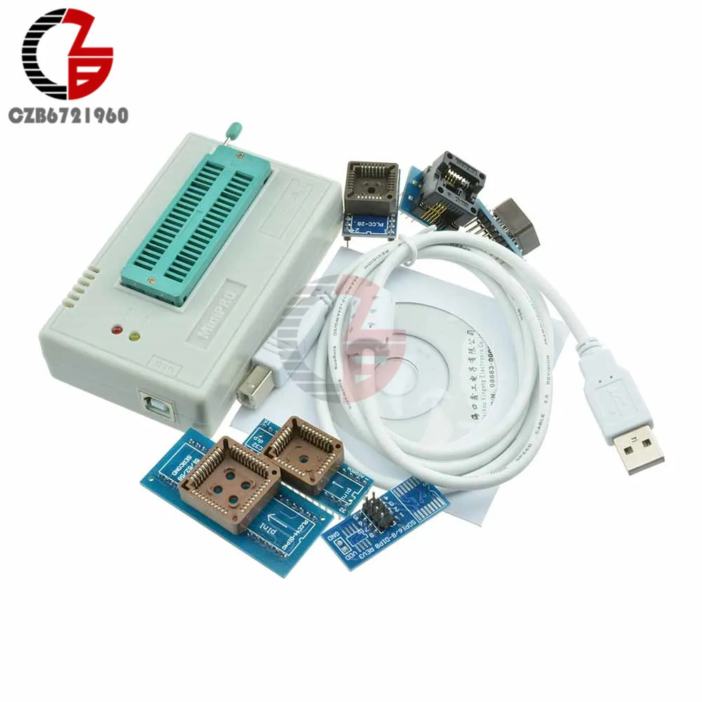 1 компл. 13000 IC TL866CS программатор USB 2 0 EPROM FLASH BIOS 6 адаптер PLCC TL866A Программирование