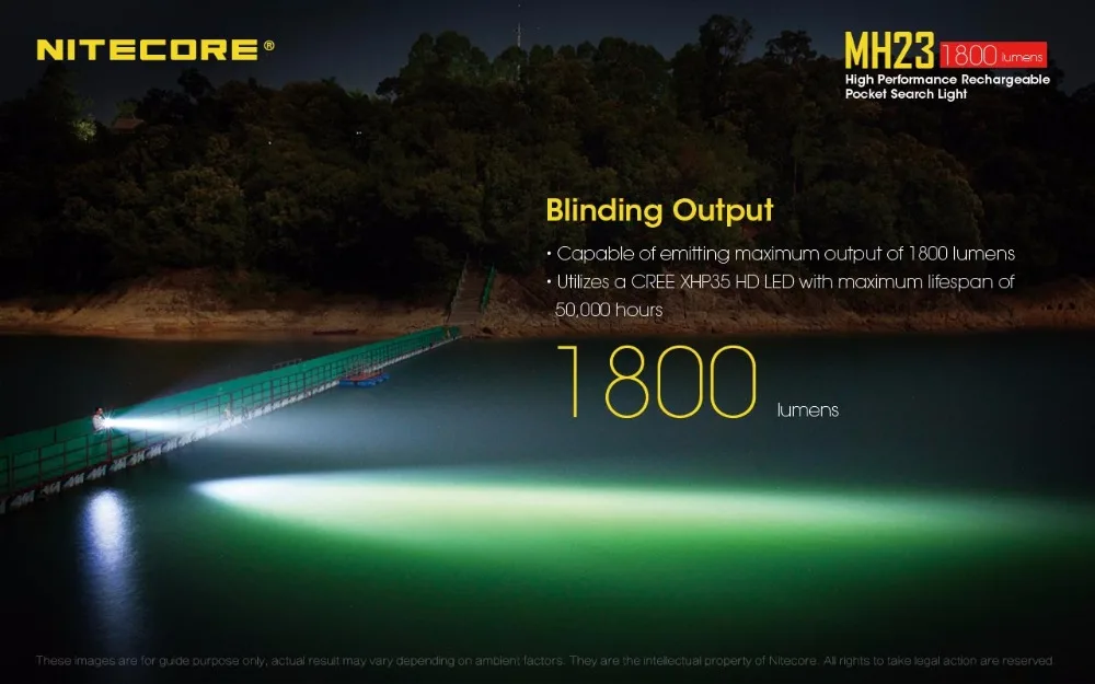 NITECORE MH23 USB Перезаряжаемый фонарик CREE XHP35 HD max 1800 люмен 7 режимов работы тактический фонарь для поиска и спасательный маяк