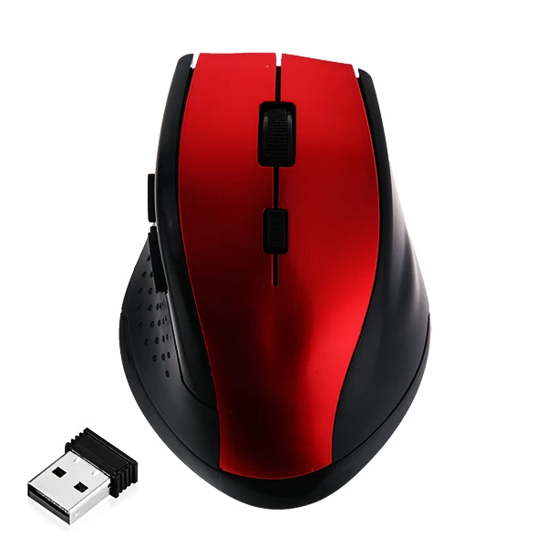 Rovtop USB Беспроводная мышь 1200 dpi регулируемый USB 3,0 приемник оптическая компьютерная мышь 2,4 ГГц эргономичные мыши для ноутбука ПК мышь - Цвет: Красный