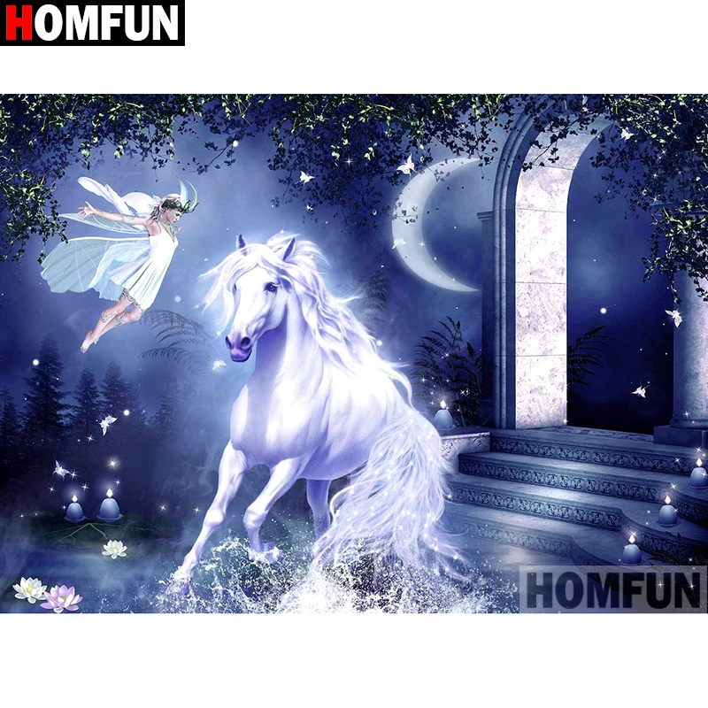 Алмазная 5D картина HOMFUN сказочная бабочка вышивка крестиком полная выкладка