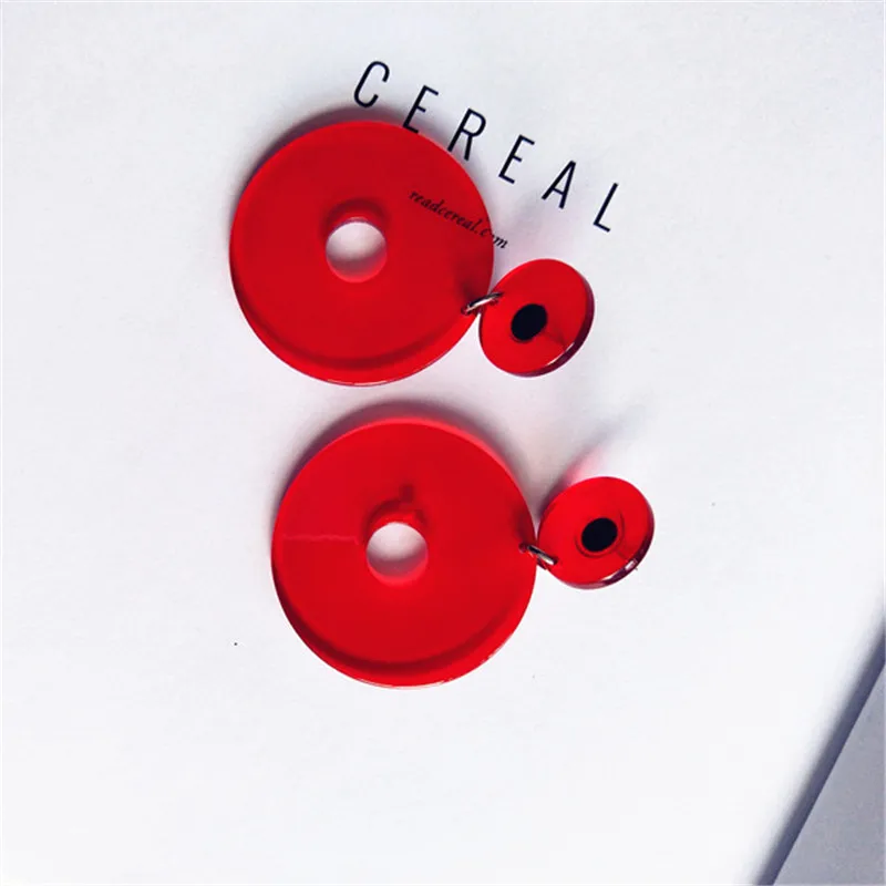 Женские серьги из акрилового ацетата богемные с большим леопардовым кулоном