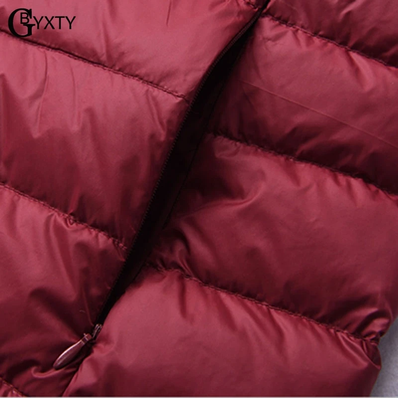 GBYXTY 100 кг плюс Размер 6XL 7XL ультра легкий пуховик 2018 Осень зимний женский с