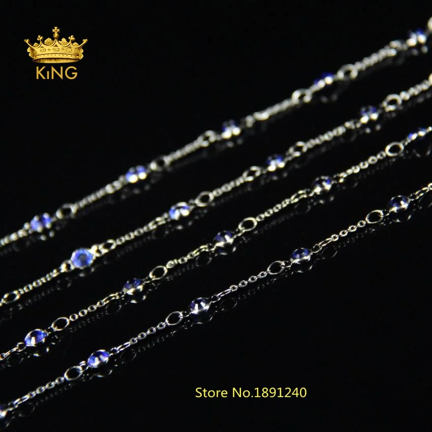 DIY темно-синий плоский граненый круглый стеклянный бисер цепочка с пистолетом