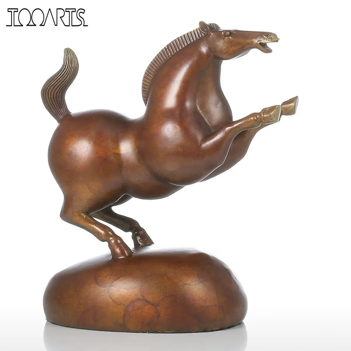 Tooarts бронзовая скульптура в форме лошади счастливый пухлый пони ручная работа