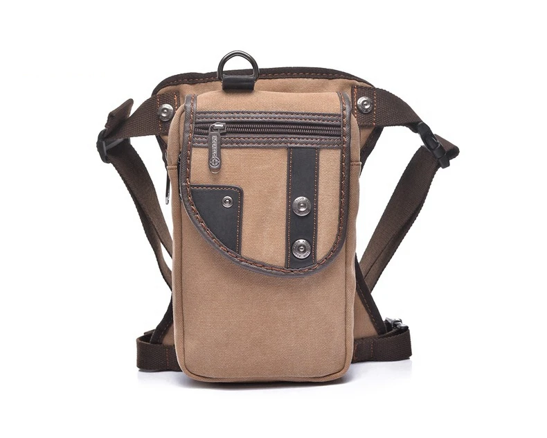 canvas khaki Новая модная Водонепроницаемая холщовая поясная сумка Повседневная дорожная мужская сумка мотоциклетная сумка поясная сумка 5 цветов - Цвет: canvas khaki