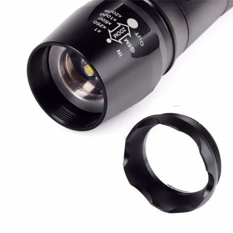 X800 Zoomable XML T6 светодиодный тактический фонарь + аккумулятор 18650 зарядное