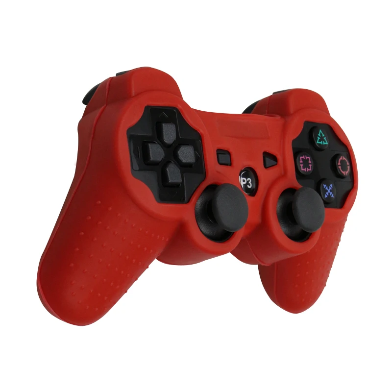 Силиконовый защитный чехол-накладка для PS3 контроллер гелевый чехол-накладка с 2 колпачками для джойстика