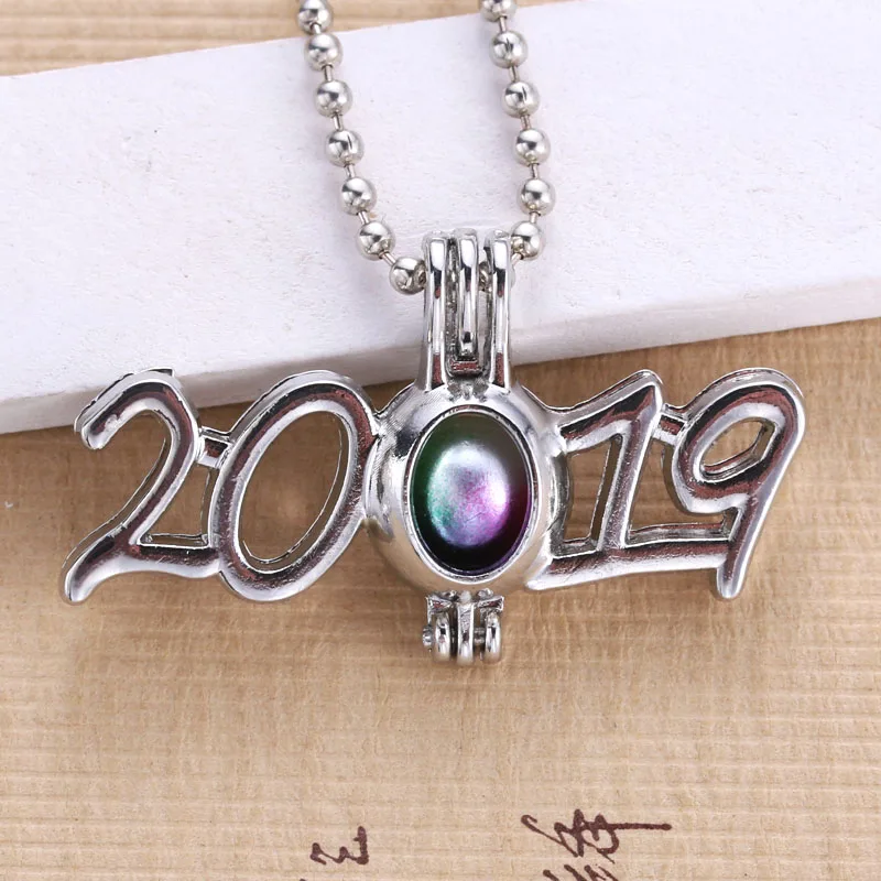 6 Шт Тон год 2019 жемчужная клетка бусина для изготовления украшений кулон эфирное