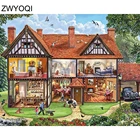 Полноразмерная алмазная живопись, домашняя композиция, пейзаж, полноразмерная Алмазная вышивка, вышивка Дом сделай сам, Алмазная мозаика, дом