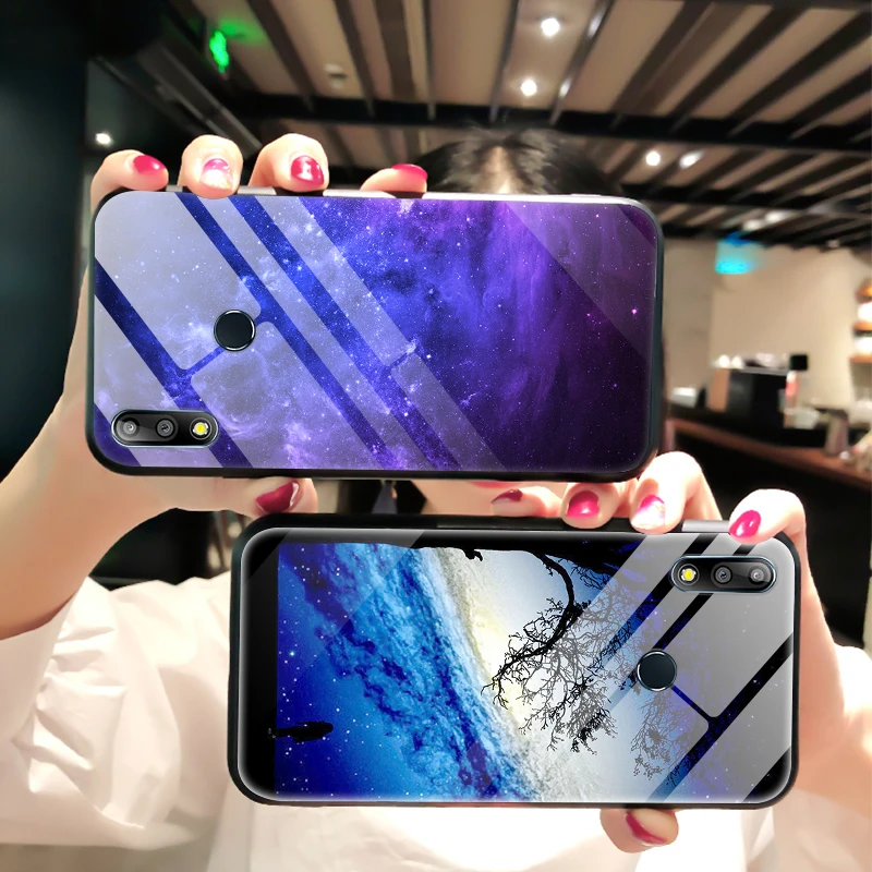 Для Asus Zenfone Max Pro M2 ZB631KL чехол из закаленного стекла с изображением планеты космос, стеклянный чехол на заднюю панель для Asus ZB631KL ZB 631KL ZB 631 KL