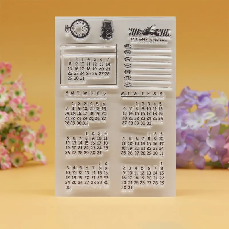 YLCS075 календарь силиконовые прозрачные штампы для скрапбукинга карточки