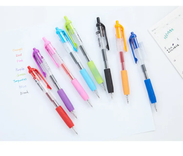 0.5mm Gel Pens For School Office Supplies Kawaii Press Type Multicolor ballpoint pen Cute stationery Writing Store