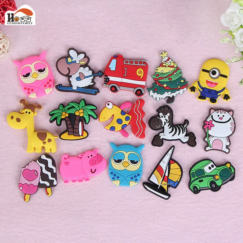 15 pcs 15 шт./лот, магниты на холодильник из силикагеля с мультяшными животными, наклейки на холодильник, магниты на холодильник, детский подарок, забавный холодильник для дома - Цвет: 15 pcs