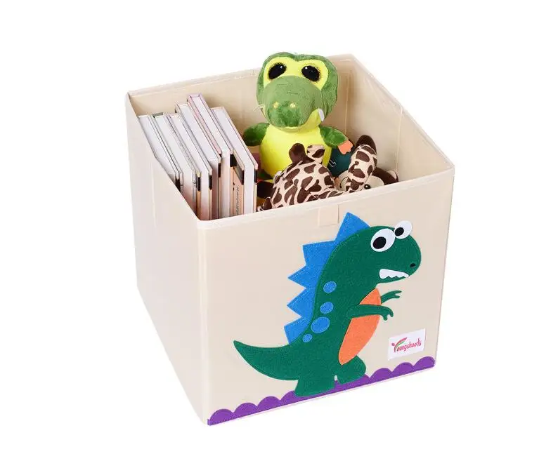 dinosaur Новая 3D коробка для хранения игрушек Мультяшные животные складные корзины для хранения шкаф ящик Органайзер корзина для хранения одежды детские игрушки Органайзер - Цвет: dinosaur