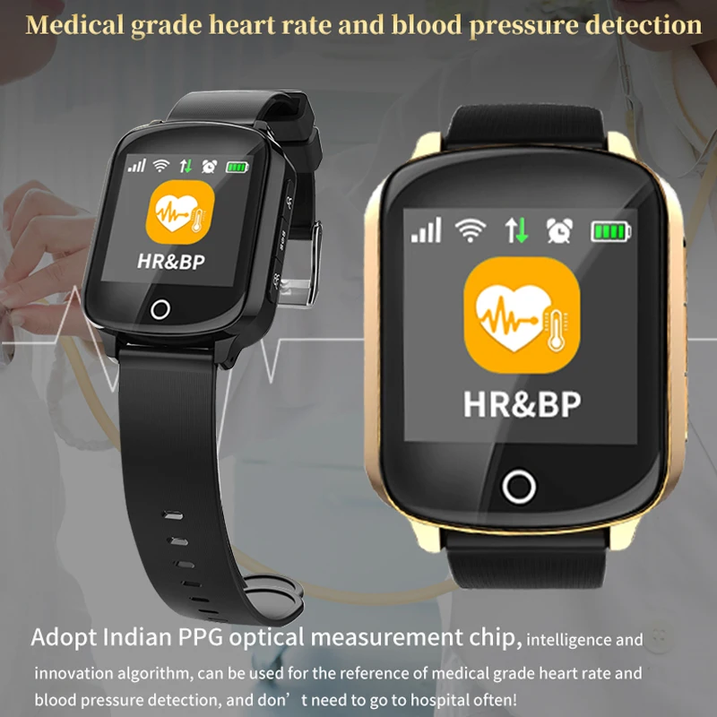 GPS Wifi Трекер Смарт-часы для телефона пожилых SOS Вызов сердечного ритма кровяное