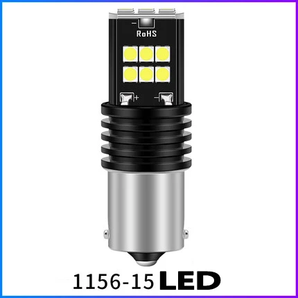 1156-15 LED 1 шт. супер яркий T15 W16W T20 W21W 1156 P21W светодиодный светильник заднего хода CANBUS без ошибок задний тормозной светильник s сигнальные лампы - Испускаемый цвет: 1156-15 LED