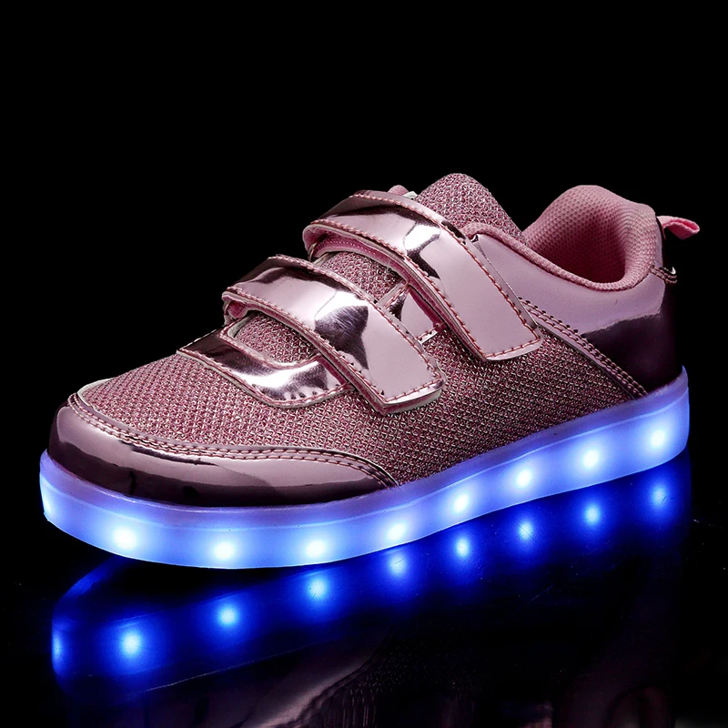 2018 New 25-37 Size USB Led child Shoes With Light Up Kids Luminous Sneakers Children's Glowing Shoe enfant for Boys | Детская