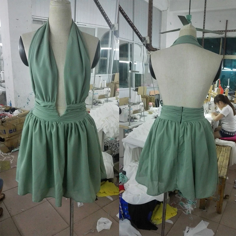 Глубоким v-образным вырезом спинки сексуальное платье Для женщин с открытыми