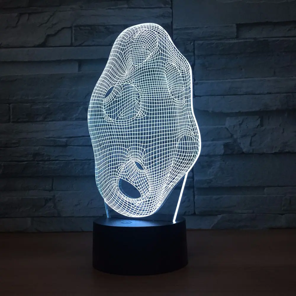 Креативный 3D светодиодный абстрактный гротеск формы ночной Светильник ламинария домашний декор настольная лампа 7 цветов Изменение освещения подарки на день матери