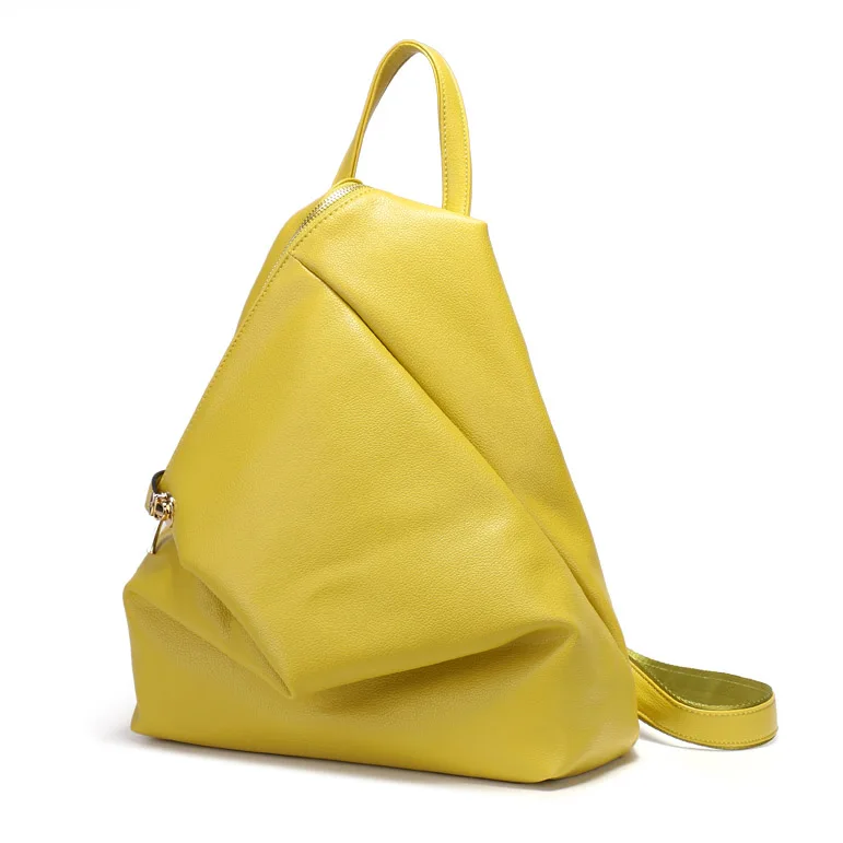 Yellow JIANXIU модный Фирменный Рюкзак Mochila Feminina женская сумка из искусственной кожи рюкзаки для Путешествий многофункциональные однотонные рюкзаки - Цвет: Yellow